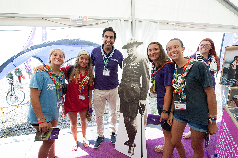 Mr. Ahmad Alhendawi, United Nations Secretary-General's Envoy on Youth, visit the 23rd World Scout Jamboree, Japan 2015